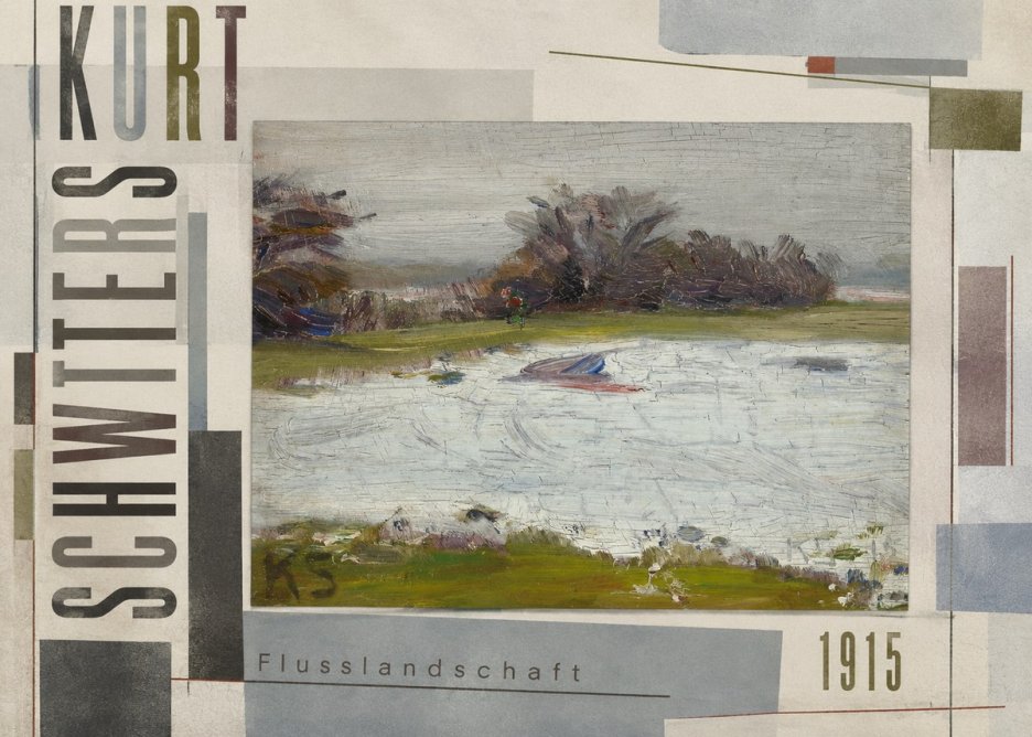 Kurt Schwitters Flusslandschaft No6 - Póster