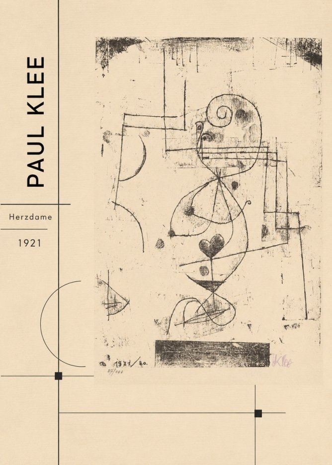 Paul Klee Herzdame No2 - Póster