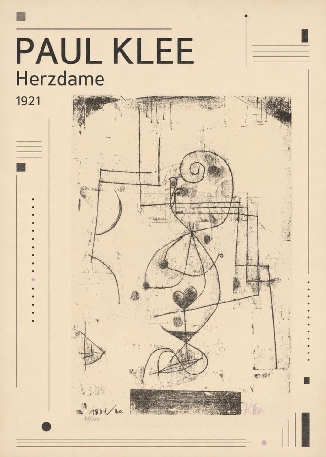 Paul Klee Herzdame No3 - Póster