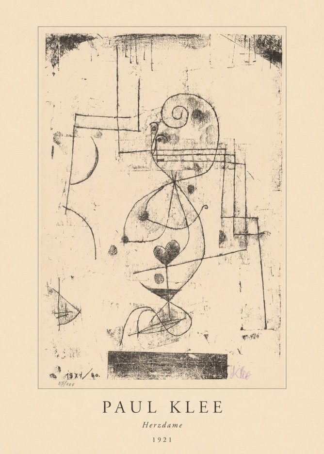 Paul Klee Herzdame No4 - Póster