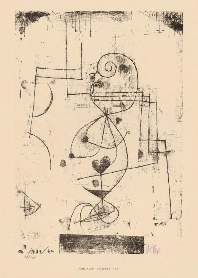 Paul Klee Herzdame No5 - Póster