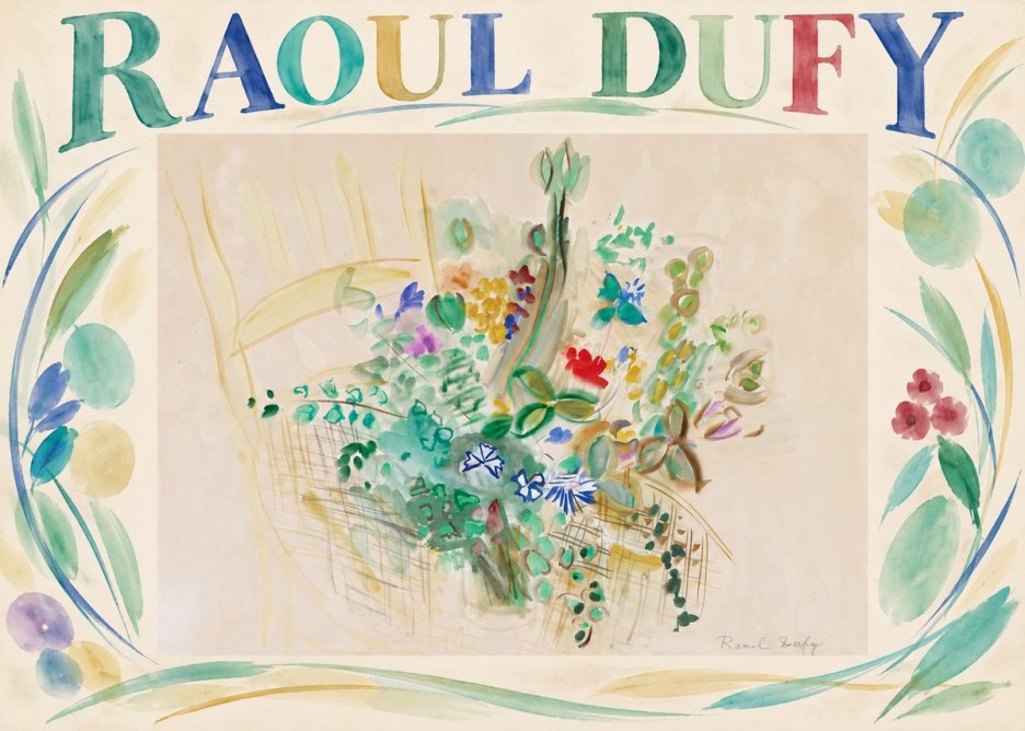 Raoul Dufy Bouquet in a Basket No5 - Póster