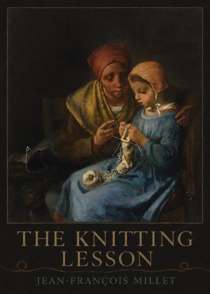 Jean-François Millet The Knitting Lesson I No3 - Póster