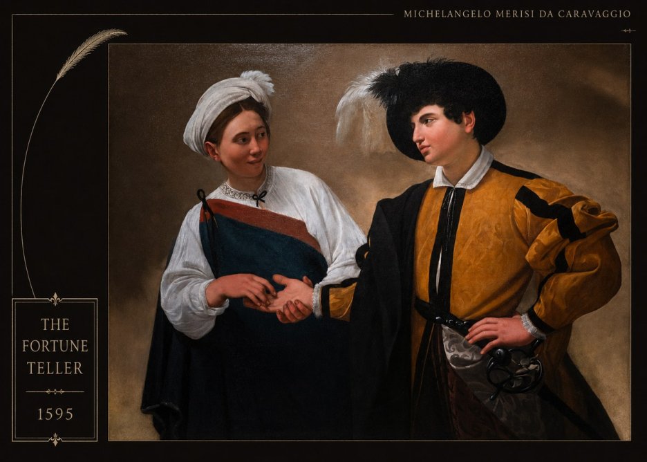 Michelangelo Merisi da Caravaggio The Fortune Teller II No4 - Póster