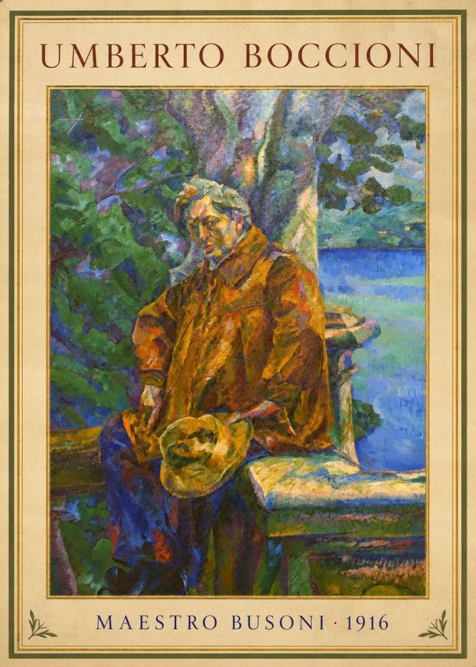 Umberto Boccioni Maestro Busoni No2 - Póster
