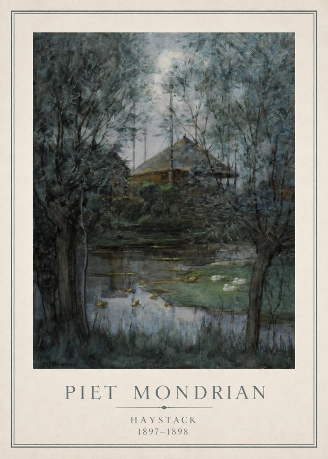 Piet Mondrian Haystack No1 - Póster