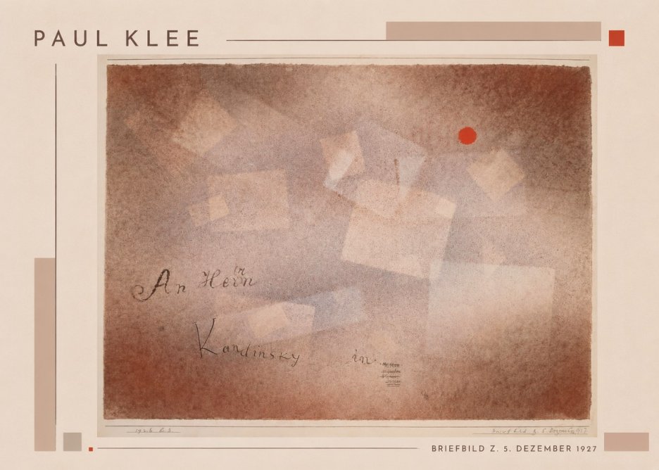 Paul Klee Briefbild Z. 5. Dezember 1927 No1 - Póster