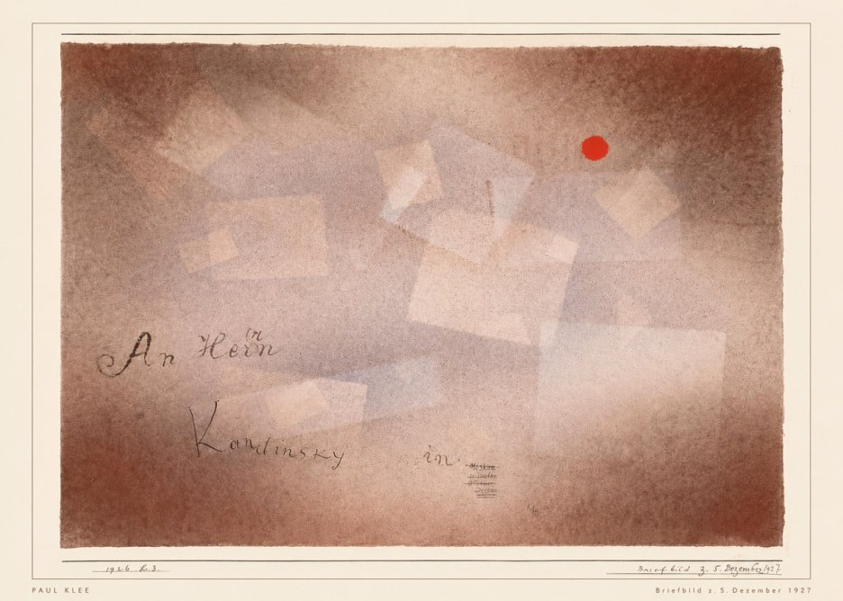 Paul Klee Briefbild Z. 5. Dezember 1927 No5 - Póster