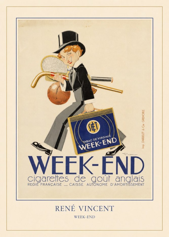 René Vincent Week-end No4 - Póster