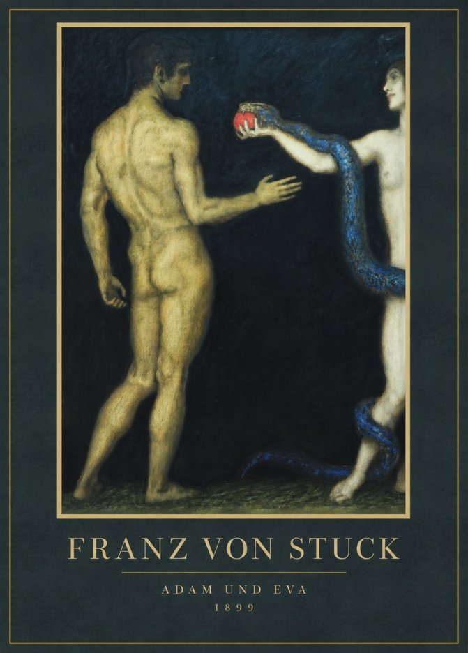 Franz von Stuck Adam Und Eva No1 - Póster