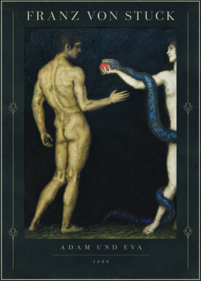 Franz von Stuck Adam Und Eva No5 - Póster