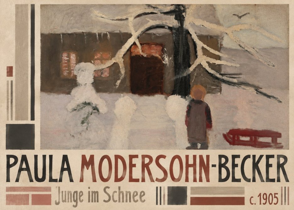 Paula Modersohn-Becker Junge Im Schnee No4 - Póster