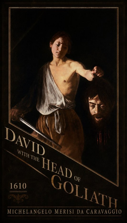 Michelangelo Merisi da Caravaggio David with the Head of Goliath III No4 - Póster