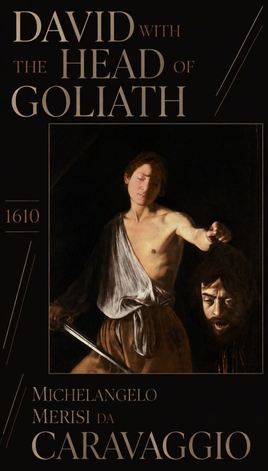 Michelangelo Merisi da Caravaggio David with the Head of Goliath III No5 - Póster