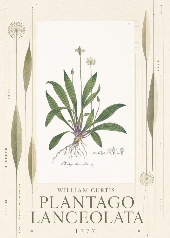 William Curtis Plantago Lanceolata II No5 - Póster