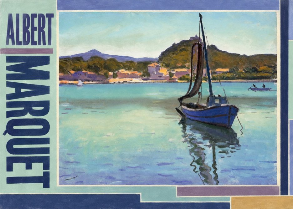 Albert Marquet Blue Boat in the Harbor No2 - Póster