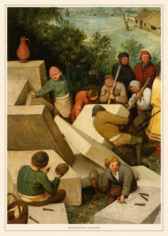 Pieter Bruegel The Tower of Babel V No6 - Póster
