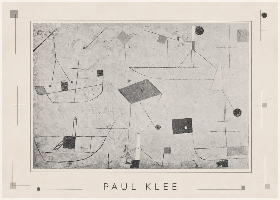 Paul Klee Seascape with Boats No3 - Póster