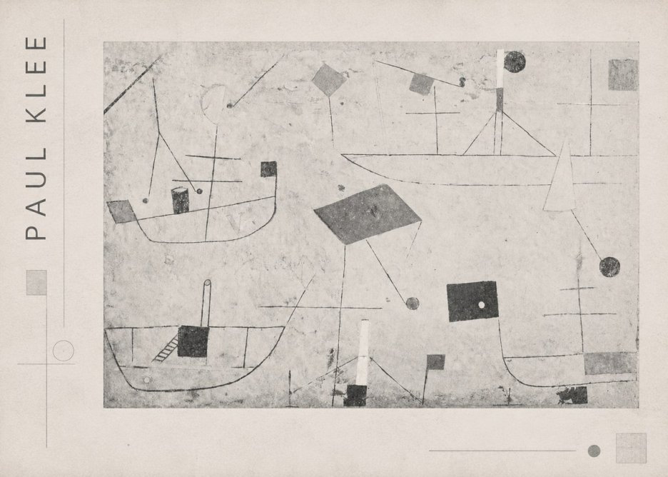Paul Klee Seascape with Boats No4 - Póster