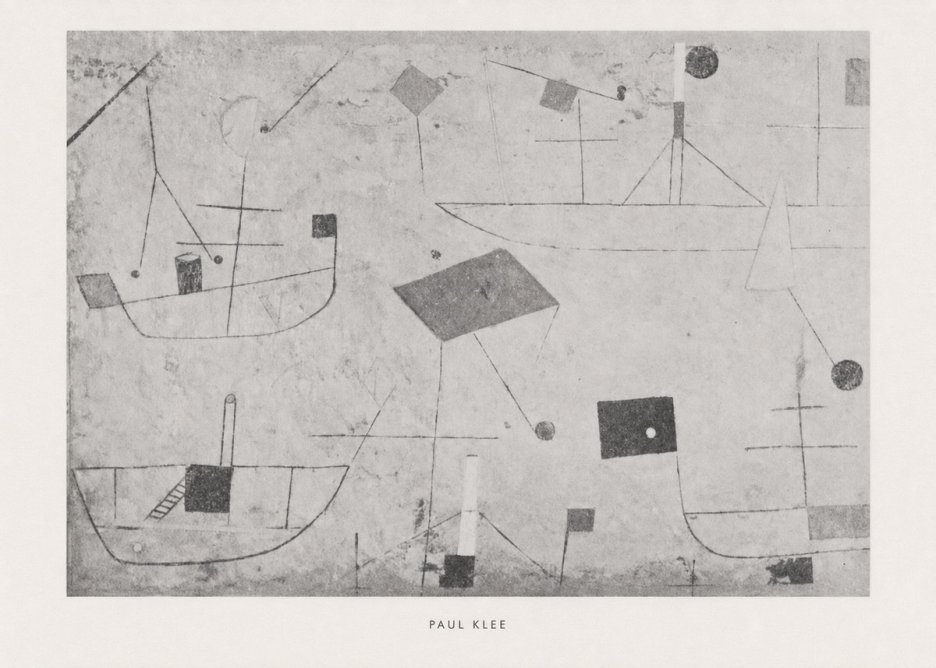 Paul Klee Seascape with Boats No6 - Póster