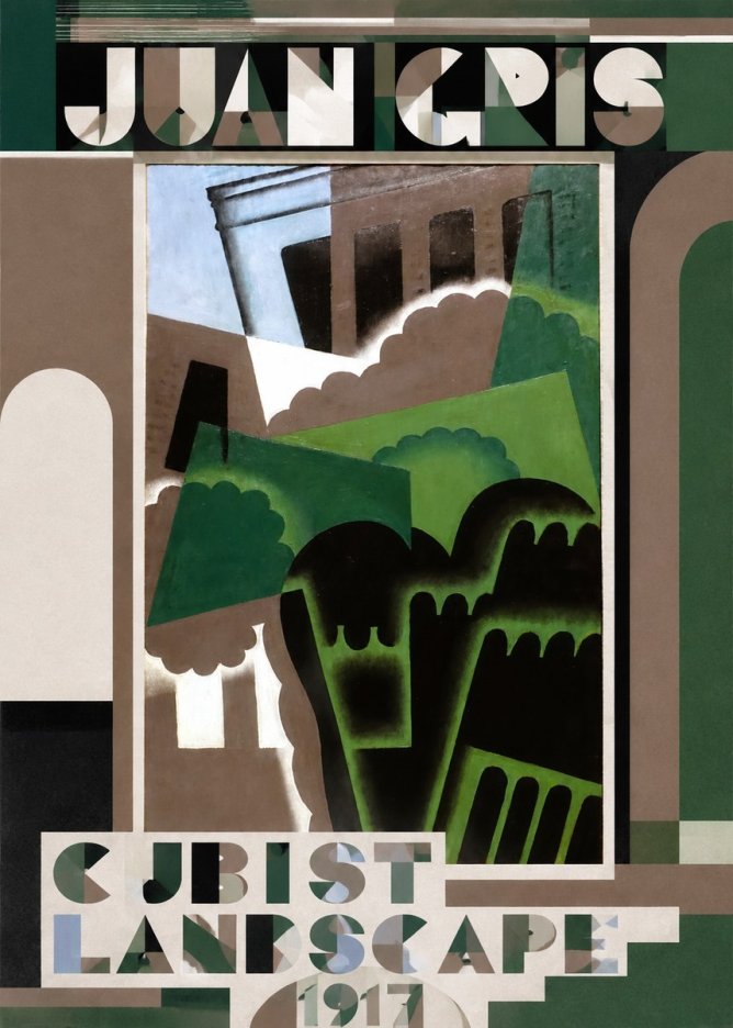 Juan Gris Cubist Landscape No4 - Póster
