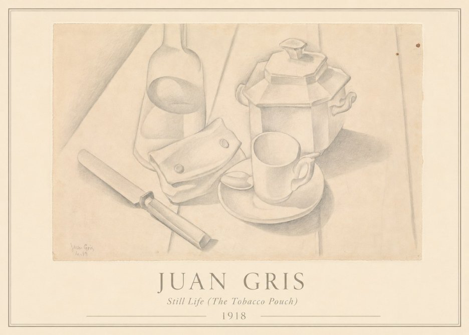 Juan Gris Still Life (the Tobacco Pouch) No3 - Póster