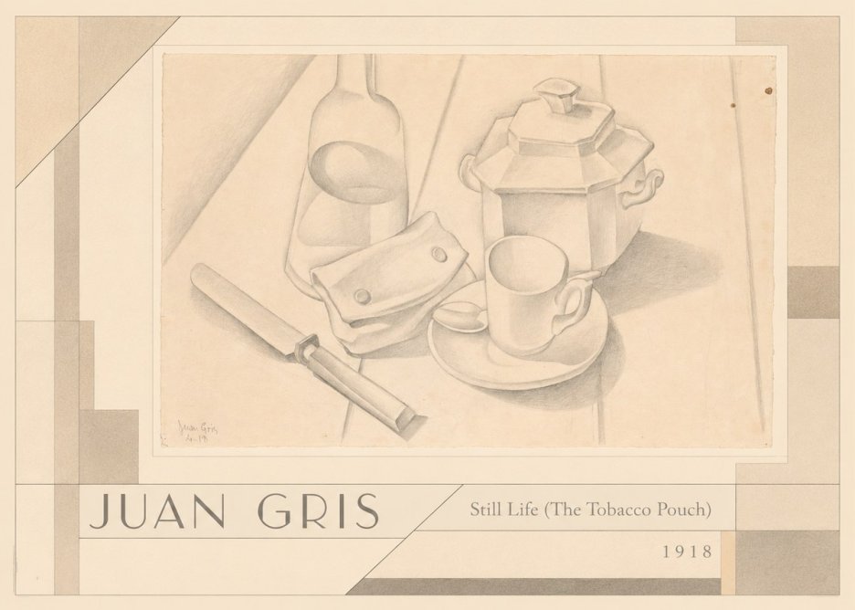 Juan Gris Still Life (the Tobacco Pouch) No4 - Póster