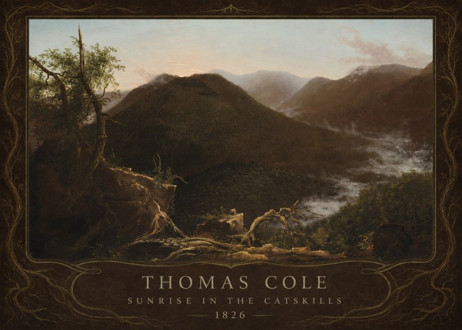 Thomas Cole Sunrise in the Catskills I No3 - Póster