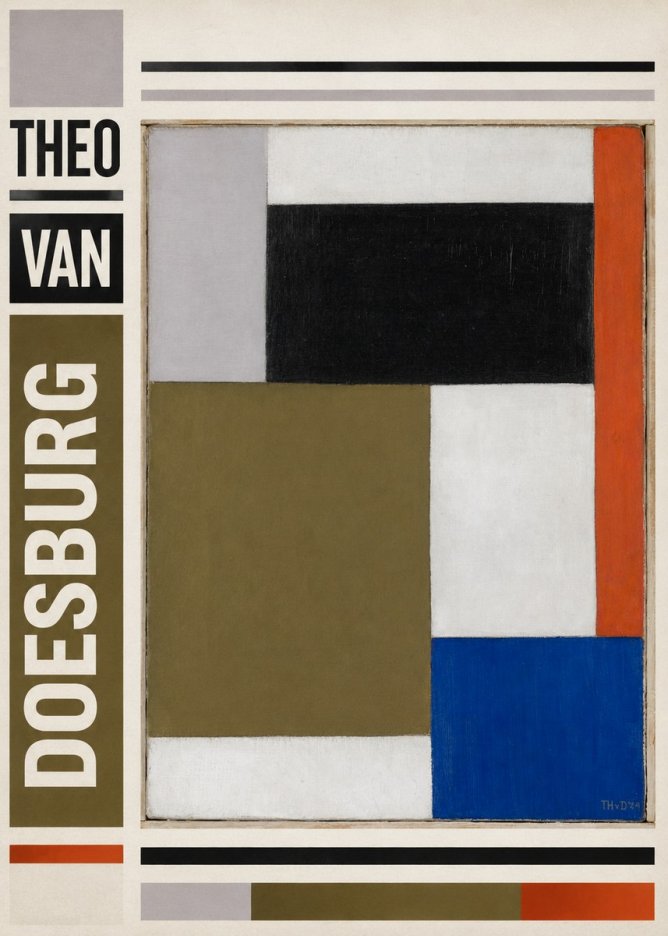Theo van Doesburg Composition Xxii No6 - Póster