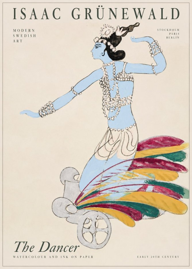 Isaac Grünewald Dancer on a Chariot No2 - Póster