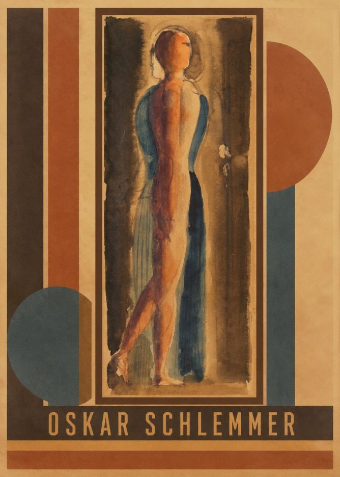 Oskar Schlemmer Figure Study No3 - Póster