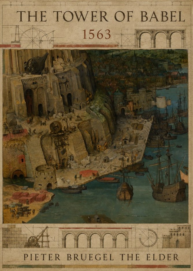 Pieter Bruegel The Tower of Babel VI No2 - Póster