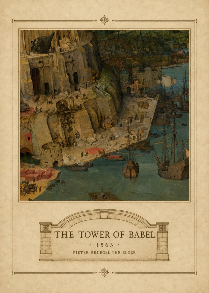 Pieter Bruegel The Tower of Babel VI No4 - Póster