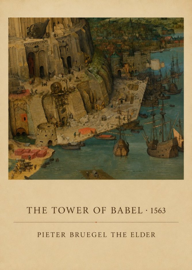 Pieter Bruegel The Tower of Babel VI No6 - Póster