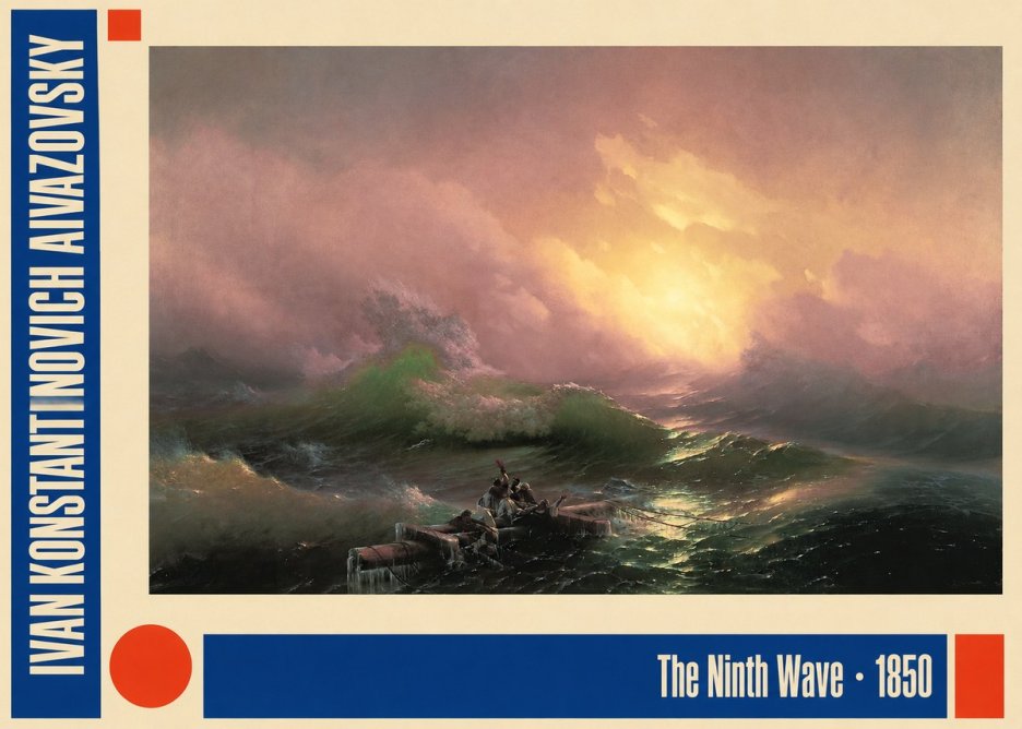 Ivan Konstantinovich Aivazovsky The Ninth Wave II No2 - Póster
