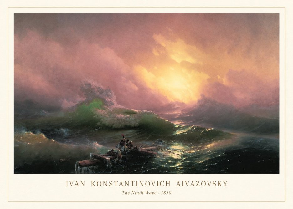 Ivan Konstantinovich Aivazovsky The Ninth Wave II No3 - Póster