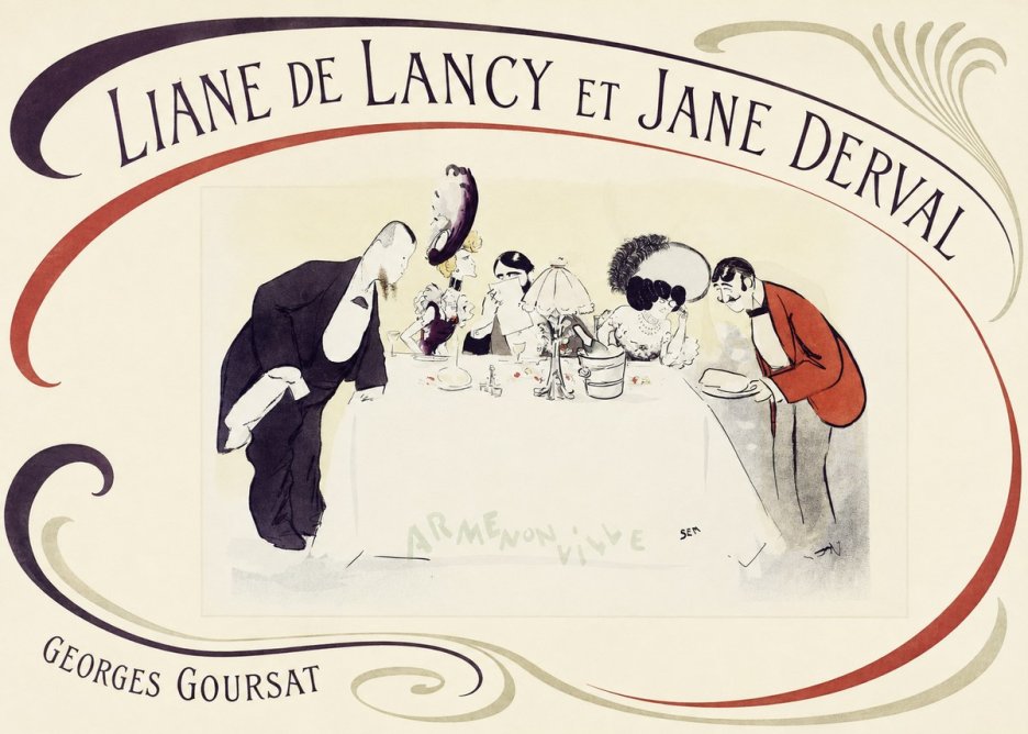 Georges Goursat Liane De Lancy Et Jane Derval No5 - Póster