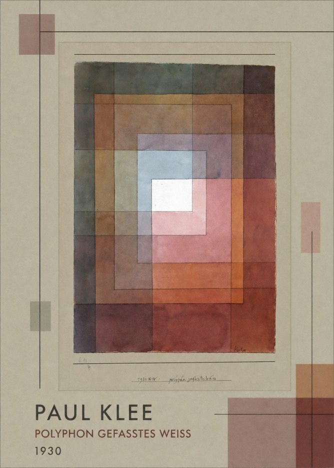Paul Klee Polyphon Gefasstes Weiss No1 - Póster