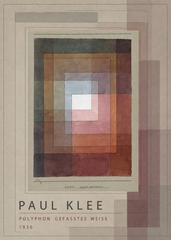 Paul Klee Polyphon Gefasstes Weiss No3 - Póster