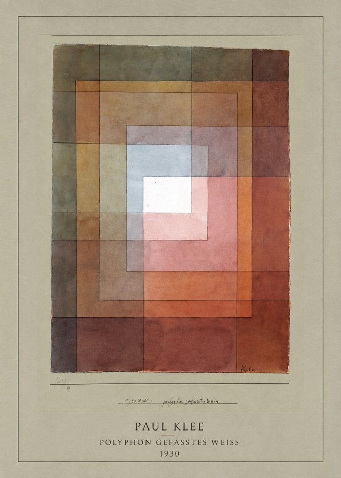 Paul Klee Polyphon Gefasstes Weiss No4 - Póster