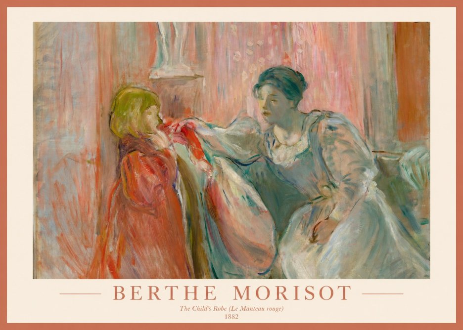 Berthe Morisot The Child's Robe (Le Manteau Rouge) No1 - Póster