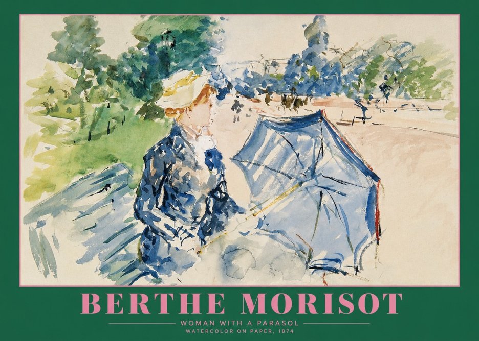 Berthe Morisot Woman with a Parasol No2 - Póster