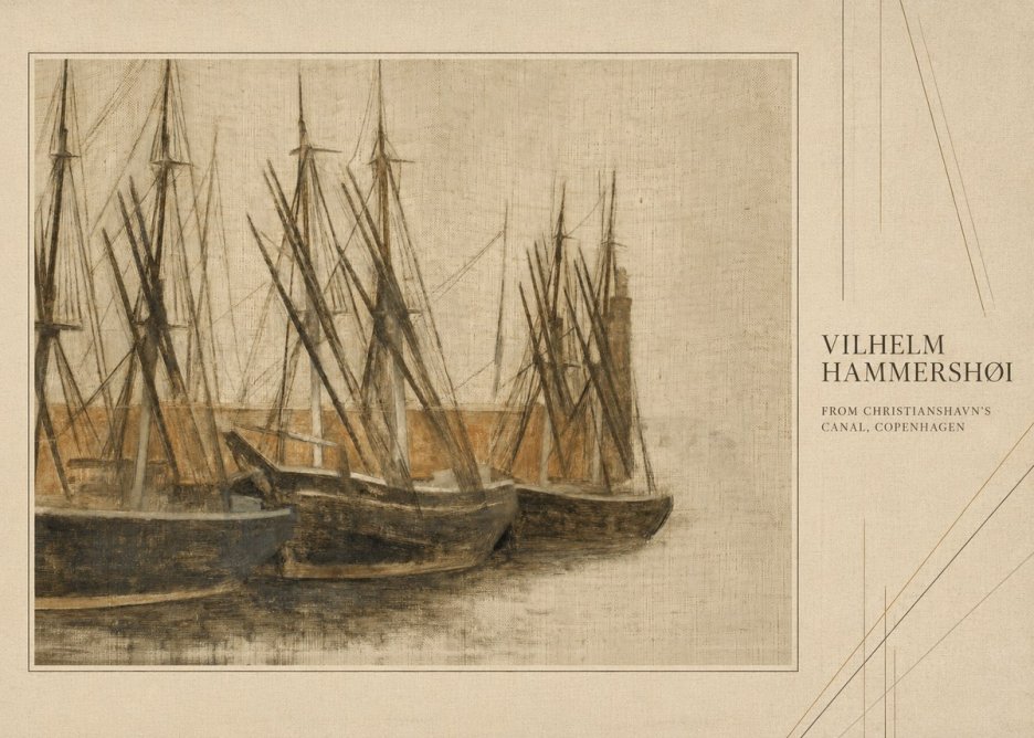 Vilhelm Hammershøi From Christianshavn's Canal, Copenhagen No4 - Póster