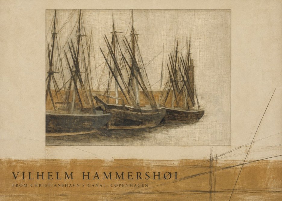 Vilhelm Hammershøi From Christianshavn's Canal, Copenhagen No6 - Póster