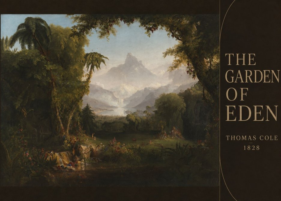 Thomas Cole The Garden of Eden I No4 - Póster