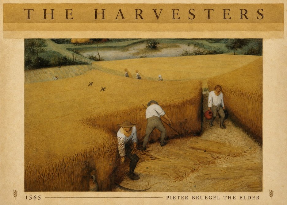 Pieter Bruegel The Harvesters IV No6 - Póster