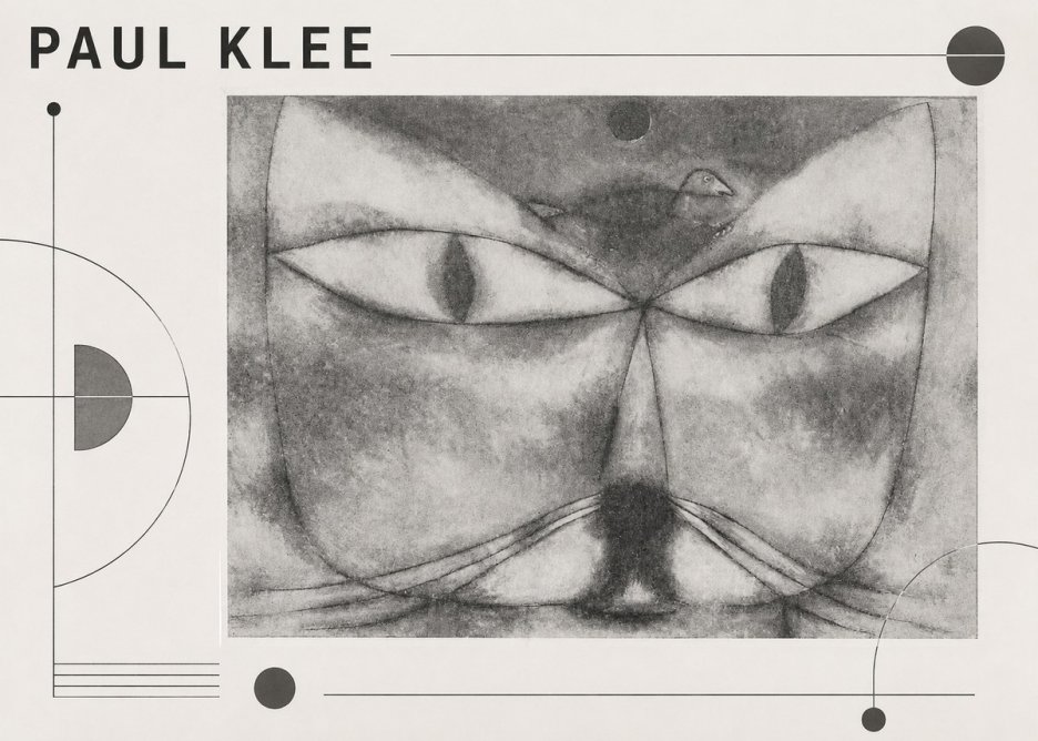 Paul Klee Cat and Bird No3 - Póster