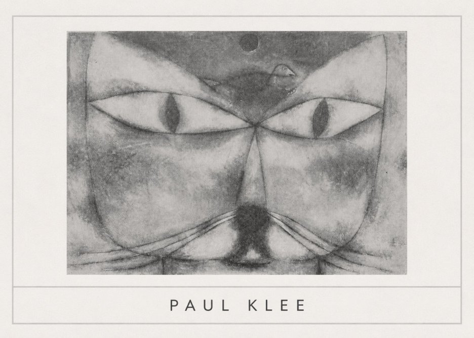 Paul Klee Cat and Bird No5 - Póster