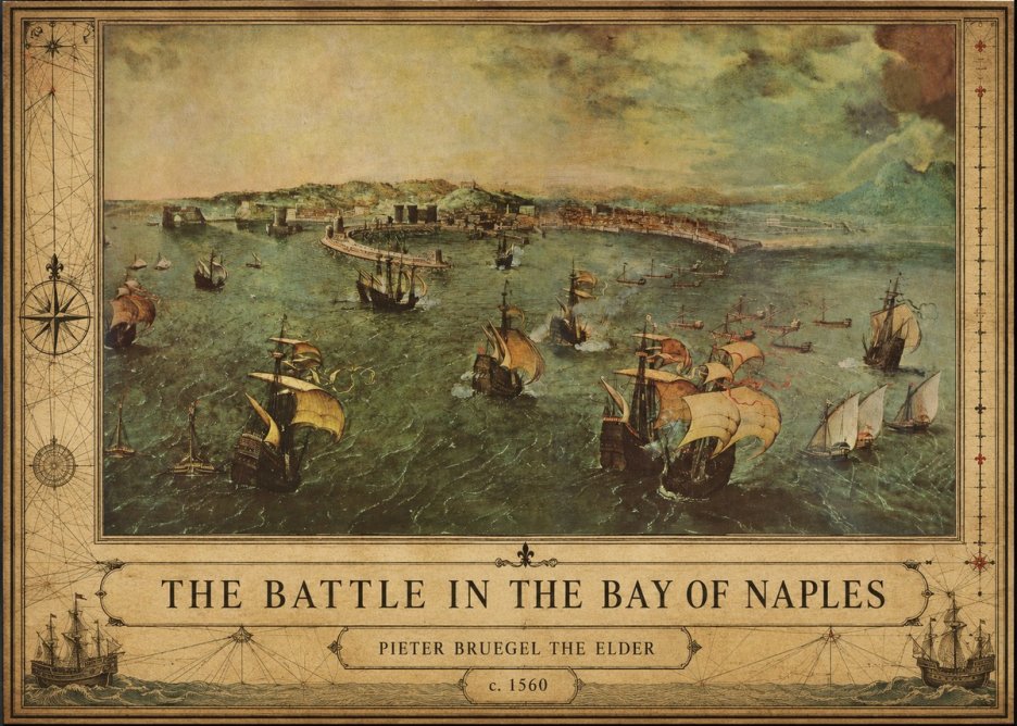 Pieter Bruegel The Battle in the Bay of Naples No2 - Póster