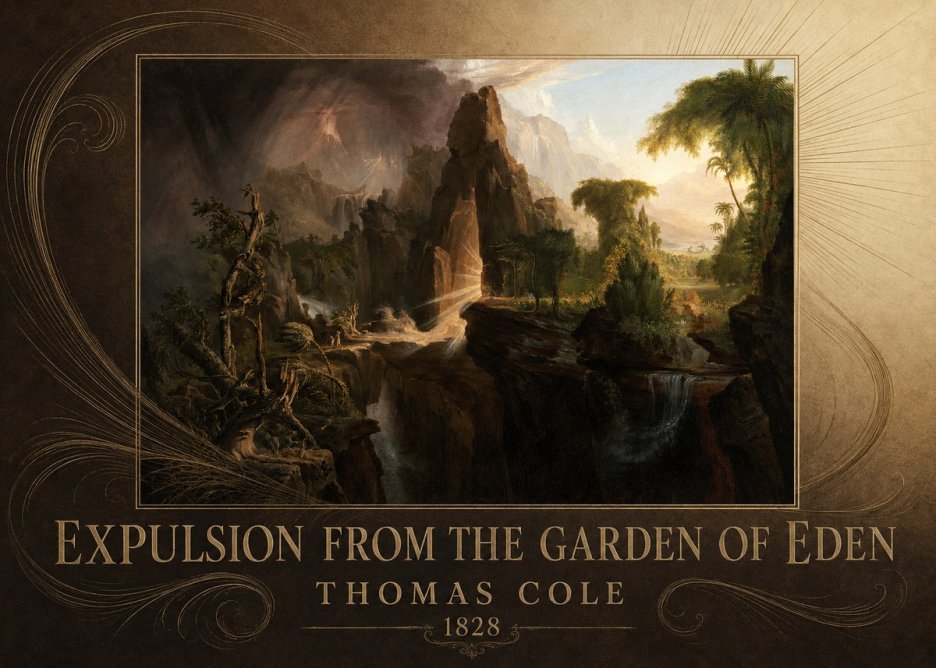 Thomas Cole Expulsion from the Garden of Eden I No6 - Póster